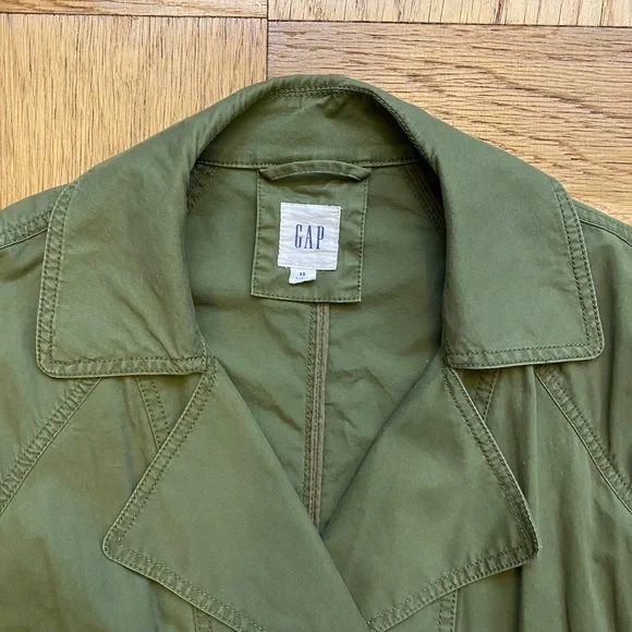 GAP Lightweight Utility Coat Jacket Army Green XS! - Picture 4 of 6